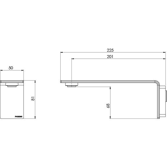 Axia Wall Basin / Bath Outlet 200mm