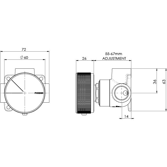 Axia Shower / Wall Mixer