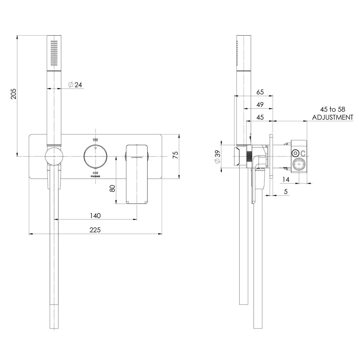 Gloss MKII Wall Shower System