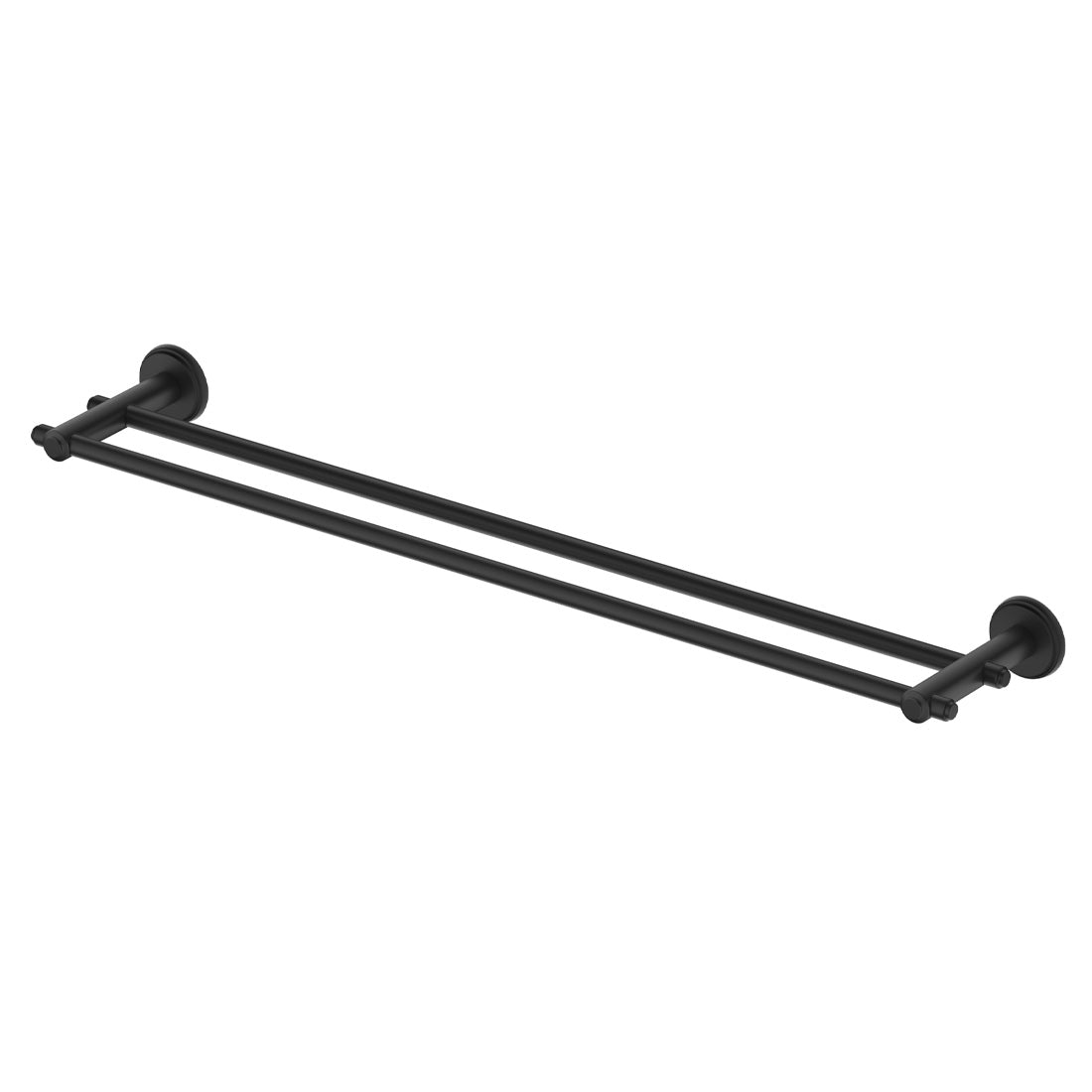Bella Vista Mica Heritage Double Towel Rail 600mm Black