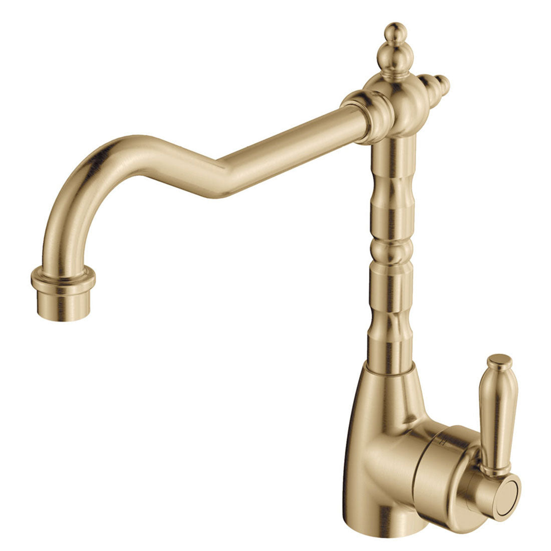 Fienza Eleanor Shepherds Crook Sink Mixer, Urban Brass - Urban Brass