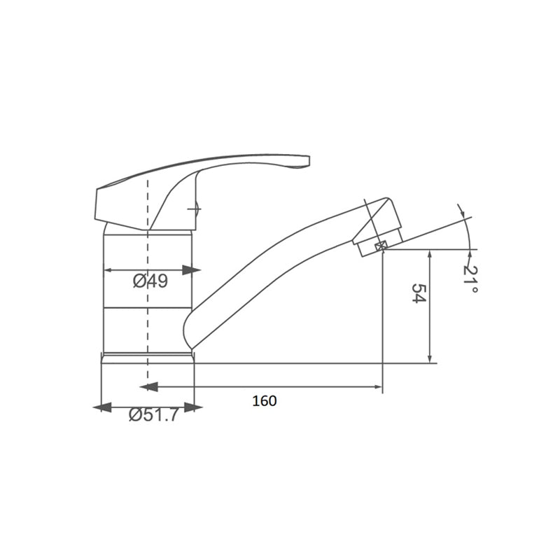 MOBI Swivd Lever Basin Mixer