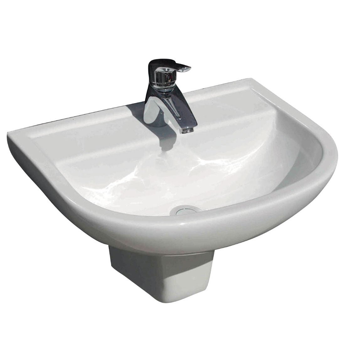 Fienza RAK x500 Wall Basin with Integral Shroud, 1 Tap Hole