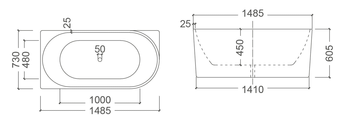BONDI LH Free Standing Bath Tub