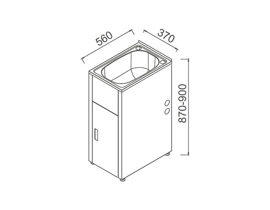 LAVASSA 30L Laundry Trough and Cabinet