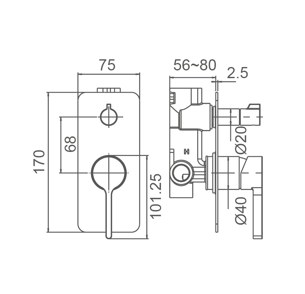KENZO Diverter Mixer