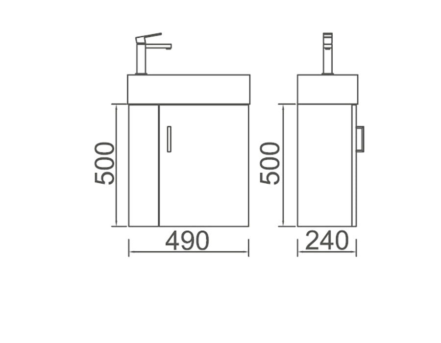 PICCOLO Vanity Wall Hung 500