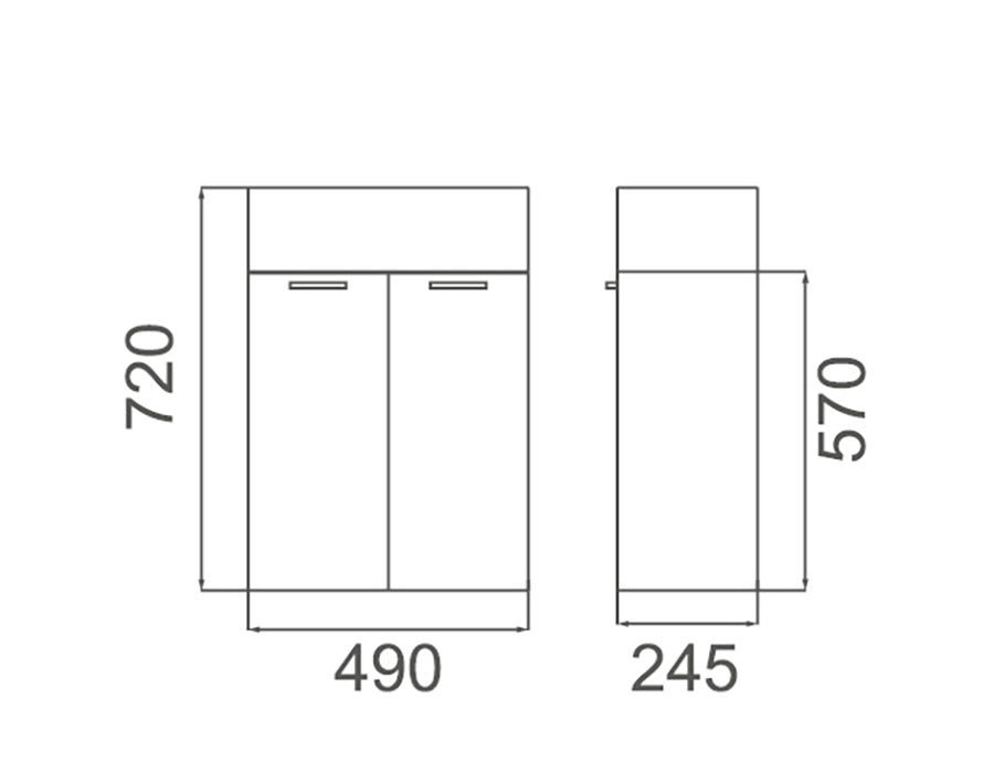 TINY Wall Hung Vanity 500