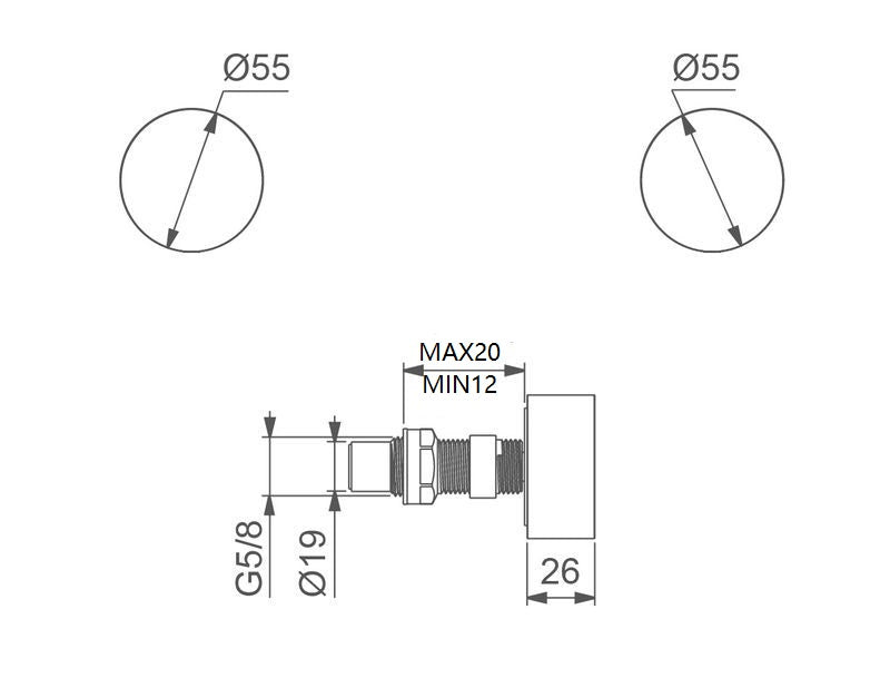 VIVO Wall Top Assembly with Spindle cartridge