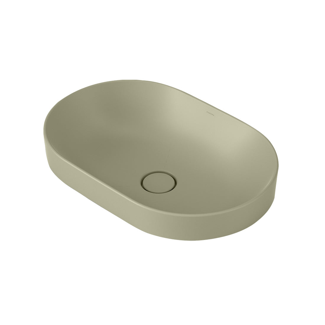 Caroma Liano II 530mm Pill Inset Basin Matte Green