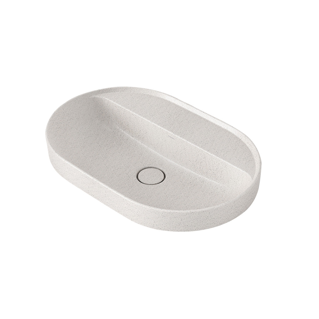 Caroma Liano II 600mm Pill Inset Basin with Tap Landing 0 Tap Hole Matte Speckled