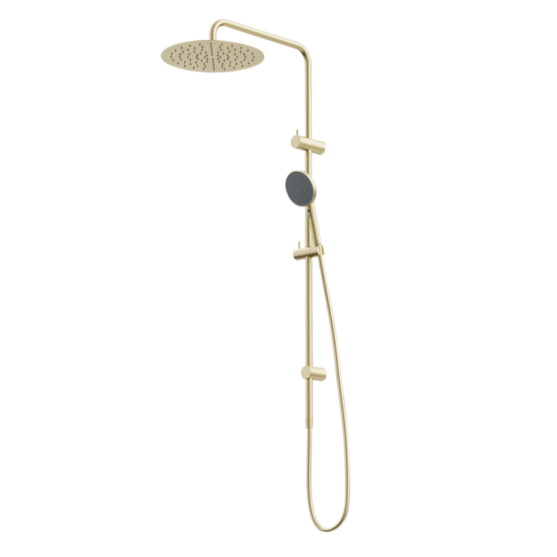 Caroma Urbane II Rail Shower with 300mm Overhead Brushed Brass