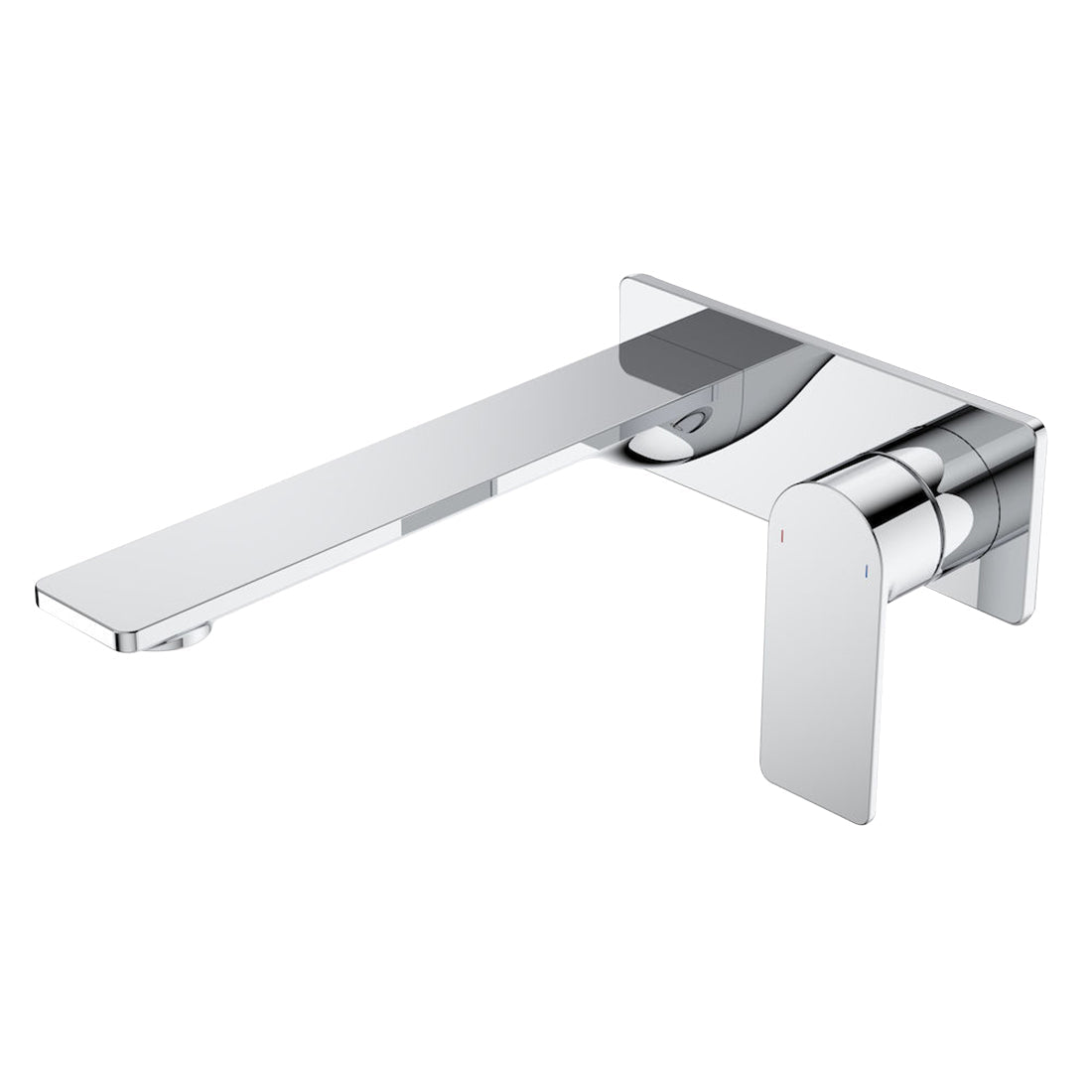 Caroma Urbane II 220mm Wall Basin/Bath Mixer - Rectangular Cover Plate Chrome