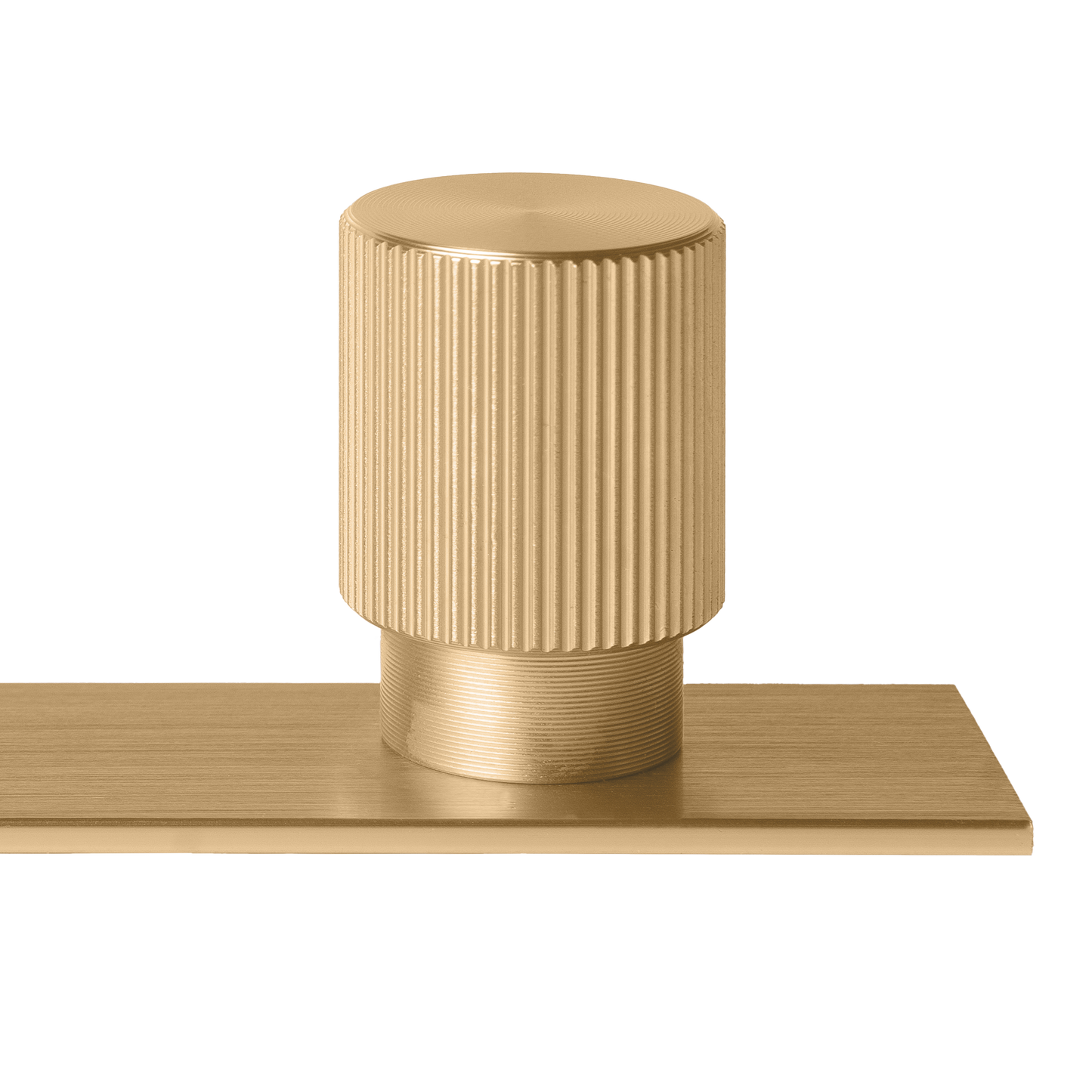 Momo Arpa Round Knob and Backplate 22mm in Brushed Dark Brass (2)