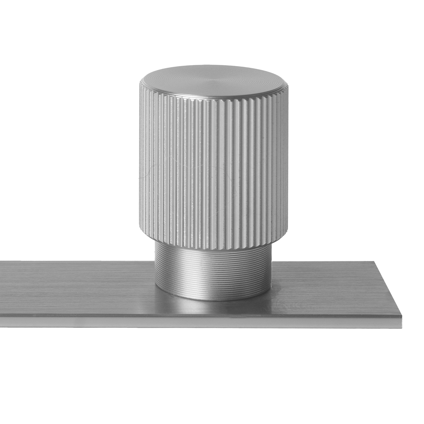 Momo Arpa Round Knob and Backplate 22mm in Dull Brushed Nickel (2)