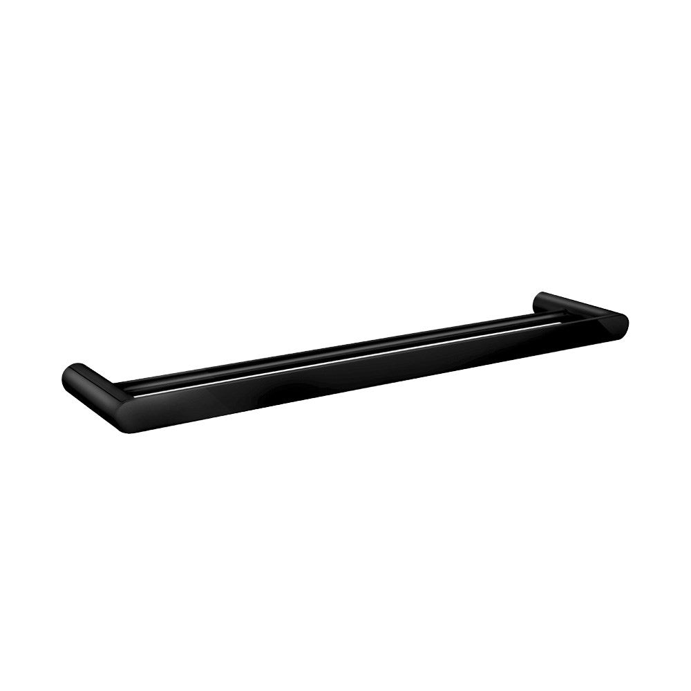 Bellino High Gloss Black 601mm DoubleTowel Rail