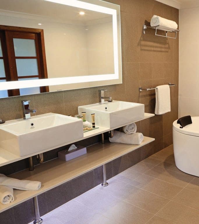 Backlit Rectangular Mirror with Border Cool 1200x 86Watts - Includes Mirror Demister