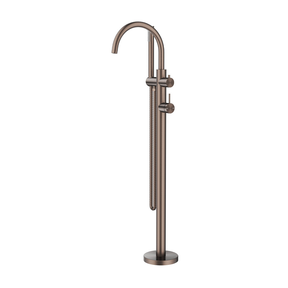 Bella Vista Mica Freestanding Bath Mixer with Hand Shower, Dusk Bronze
