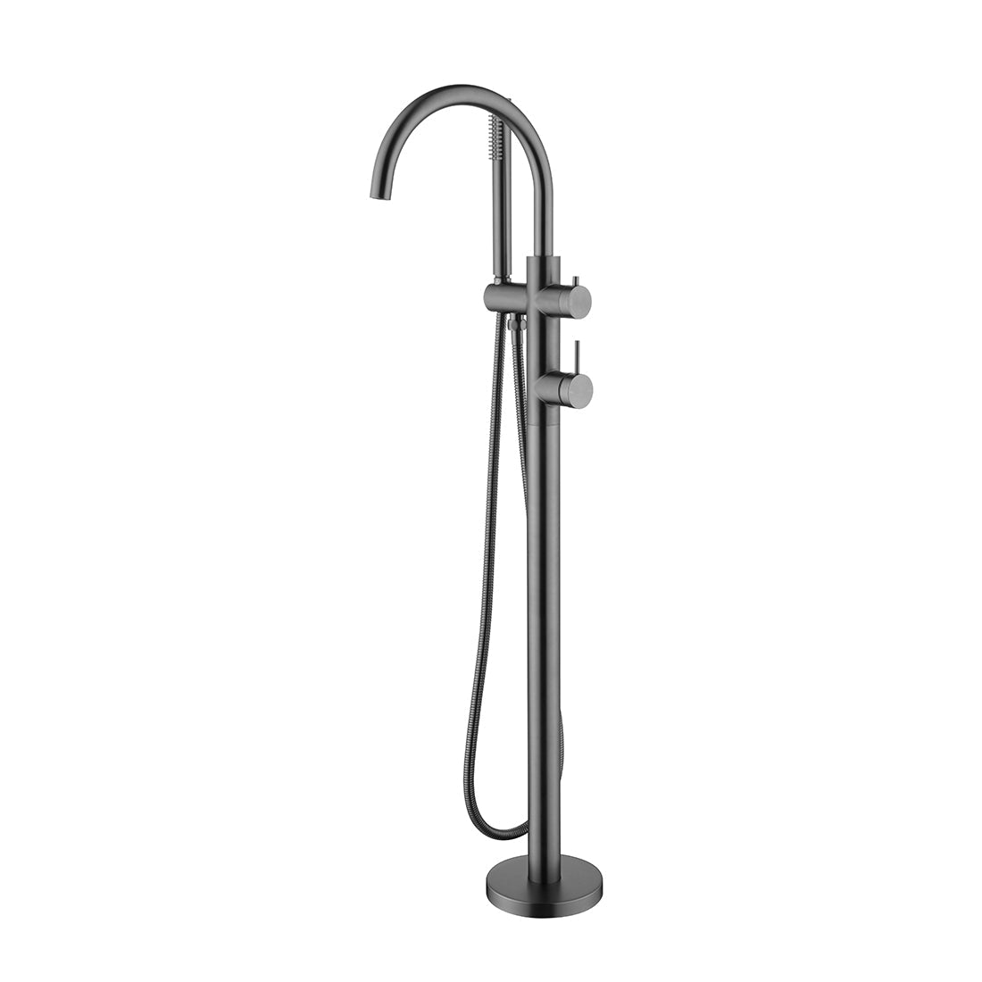 Bella Vista Mica Freestanding Bath Mixer with Hand Shower Gunmetal