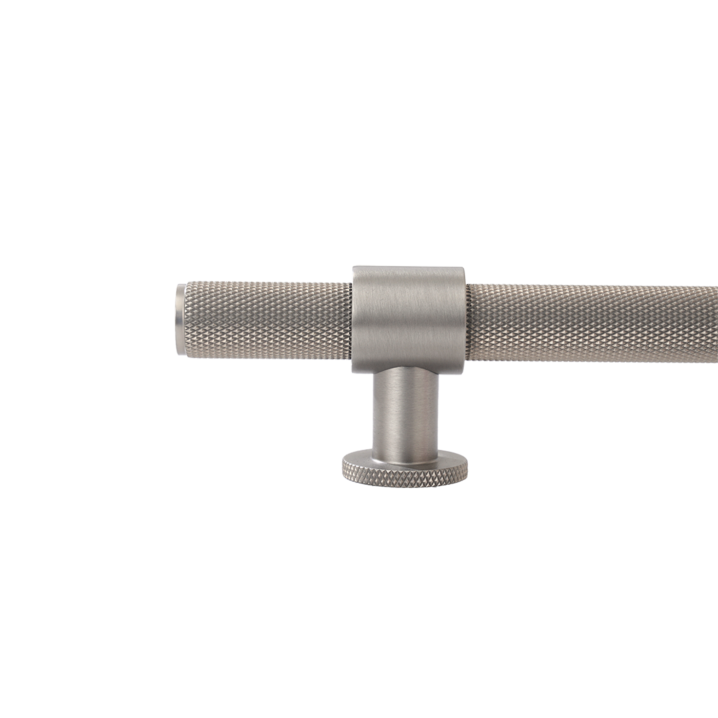 Momo Belgravia Knurled Solid Brass Door Pull Handle In Dull Brushed Nickel (2)