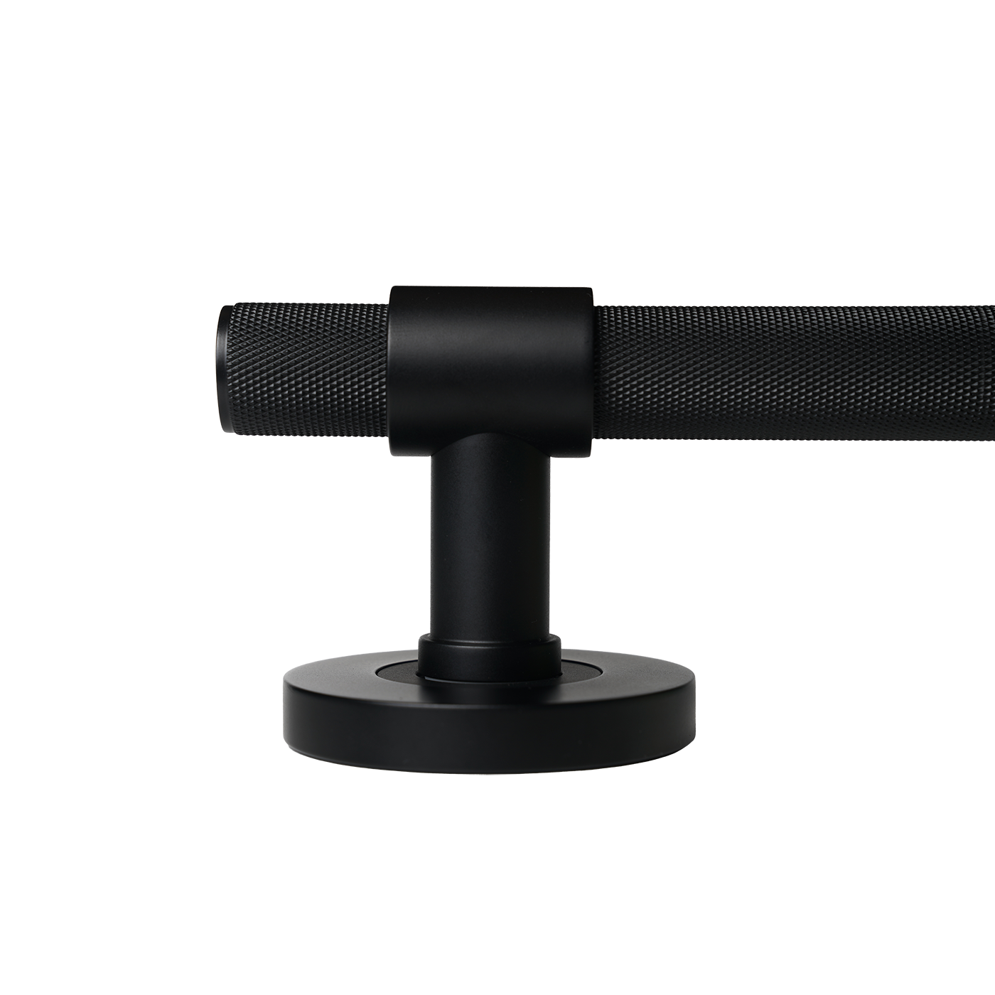 Momo Belgravia Solid Brass Knurled Mortice Lock Passage Lever Set In Matt Black (3)