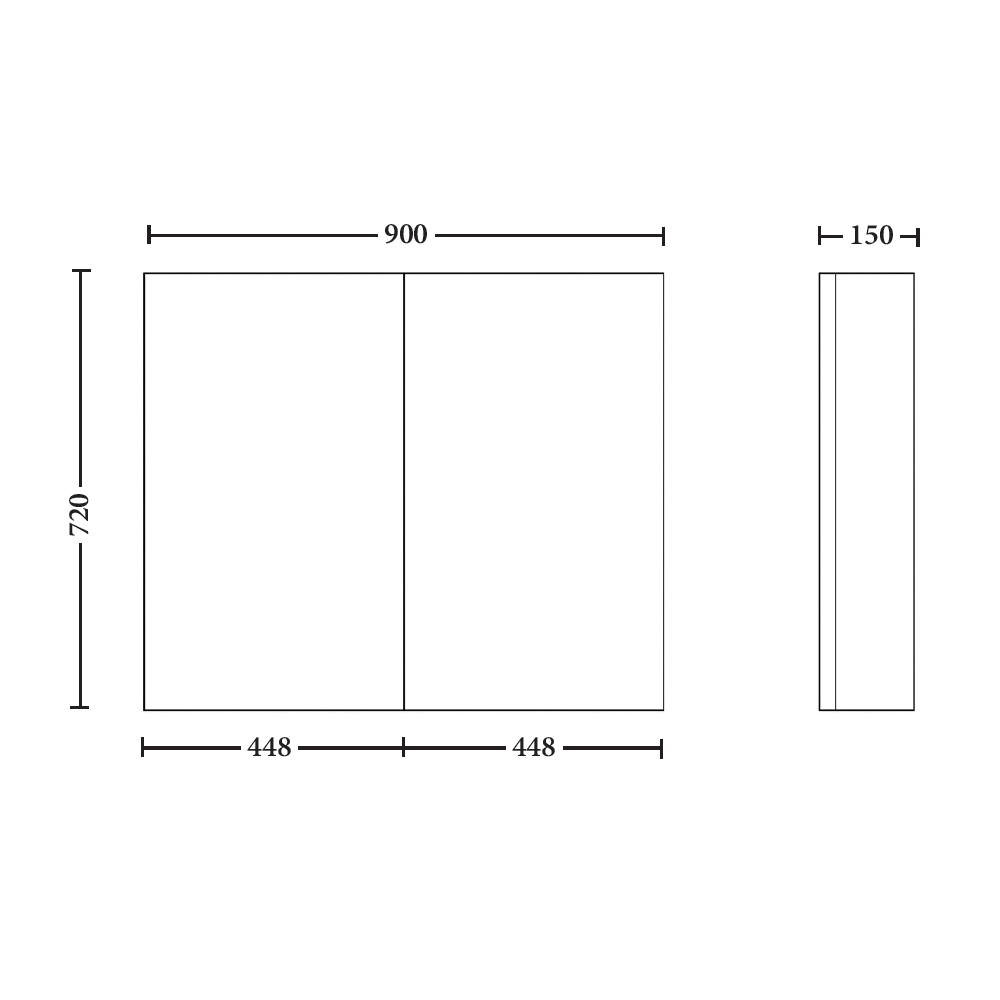 Mirror Cabinet 900mm
