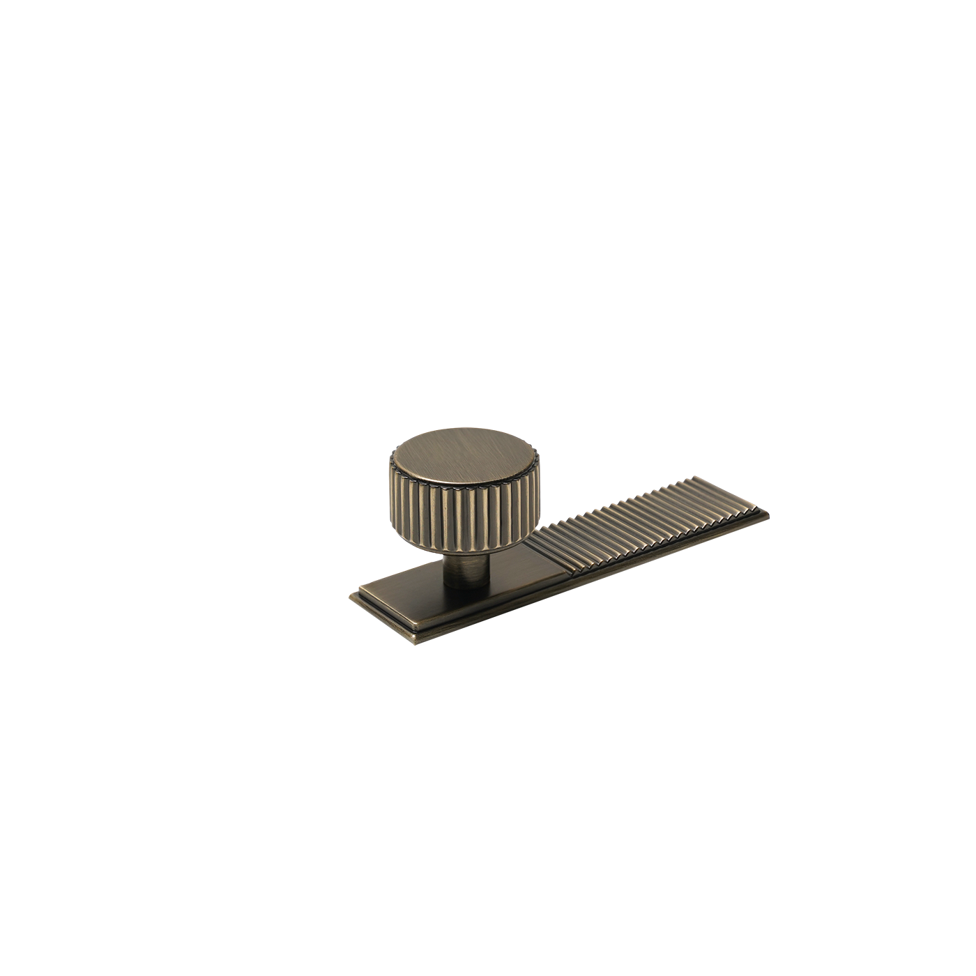 Momo Barrington Round Knob Backplate 32mm in Dark Brushed Brass (2)