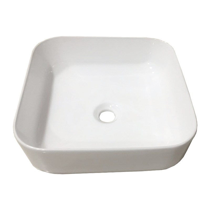 White Square Thin Art Basin 385*385*140mm
