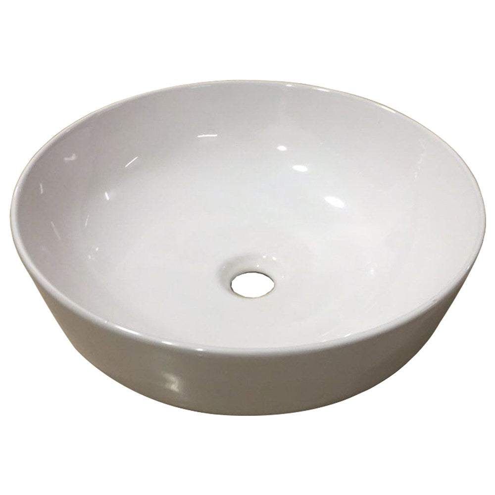 White Round Thin Art Basin 415*415*135mm