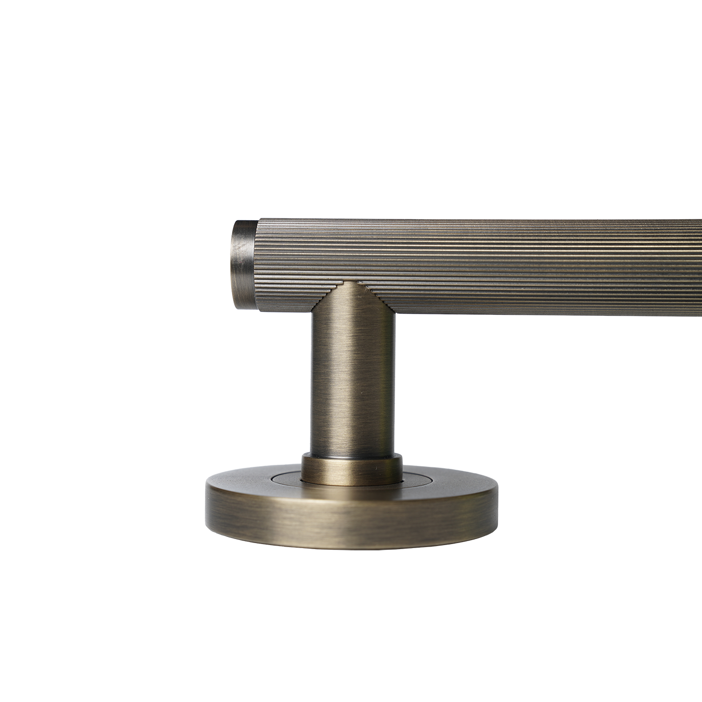 Momo Bellevue Solid Brass Lined Tubular Latch Privacy Lever Set In Dark Brushed Brass (3)