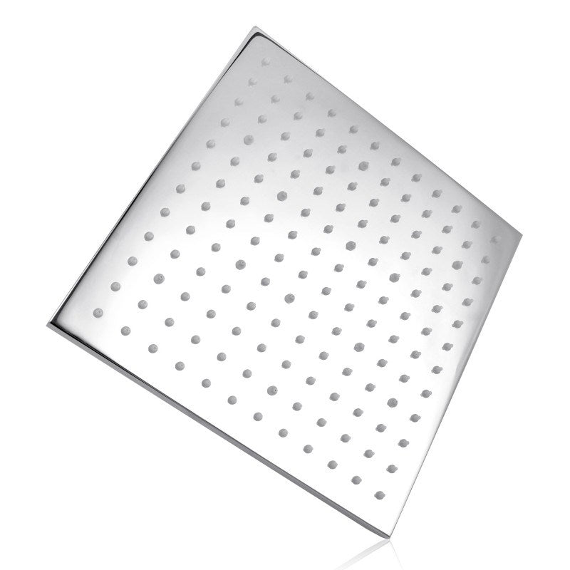 Square Chrome LED Rainfall Shower Head 250mm