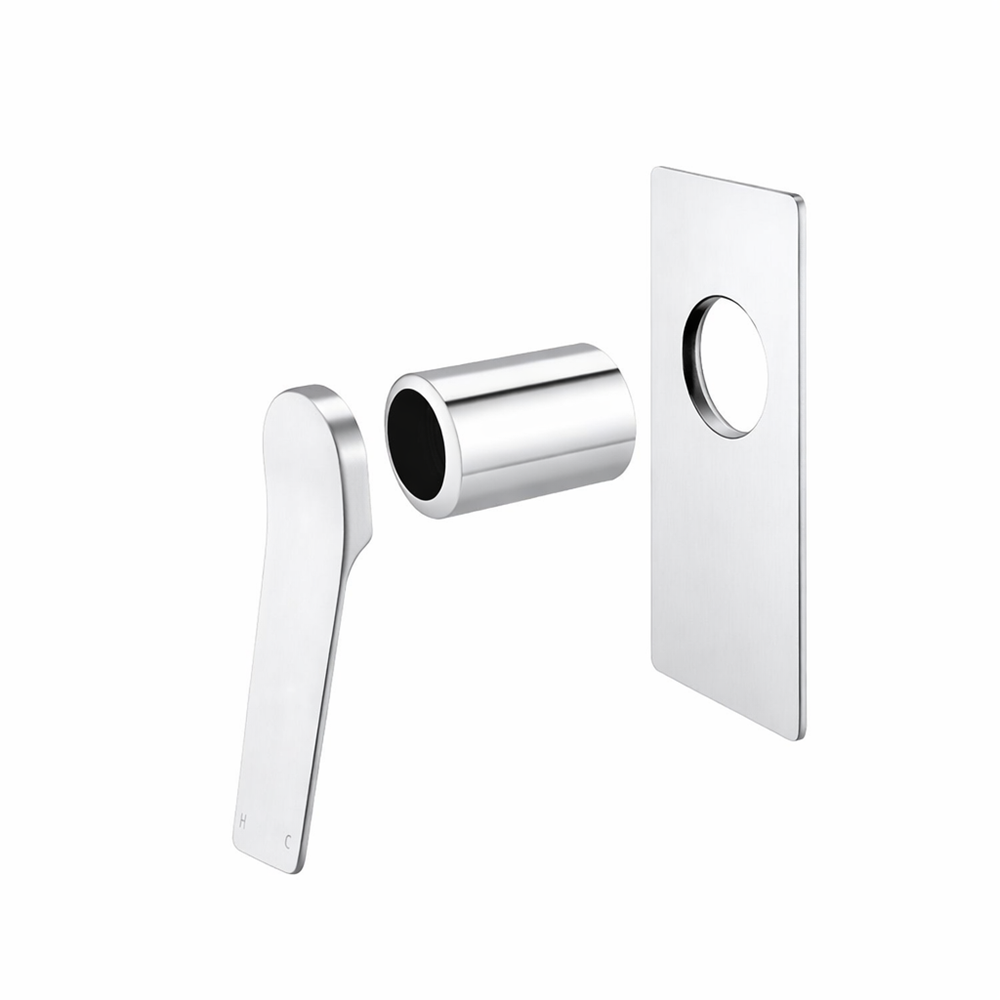 Rushy Square Chrome Built-in Shower Mixer - TRIM KIT