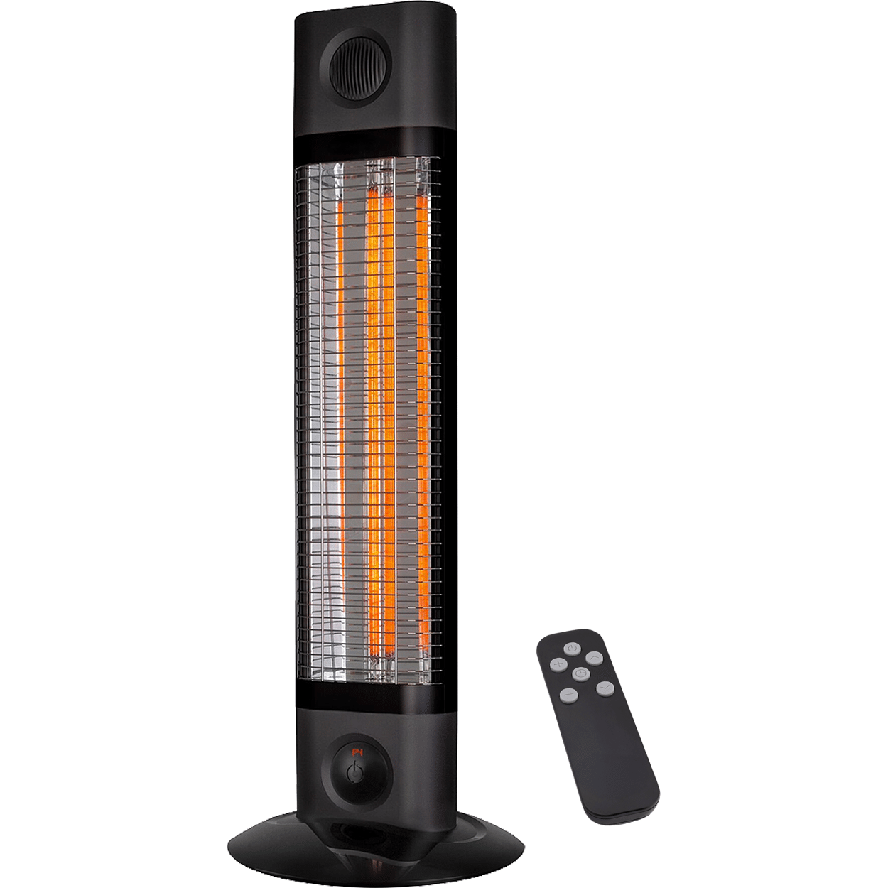 Cedar 1800W Free Standing Outdoor Heater with Remote 840x300x300mm - Black