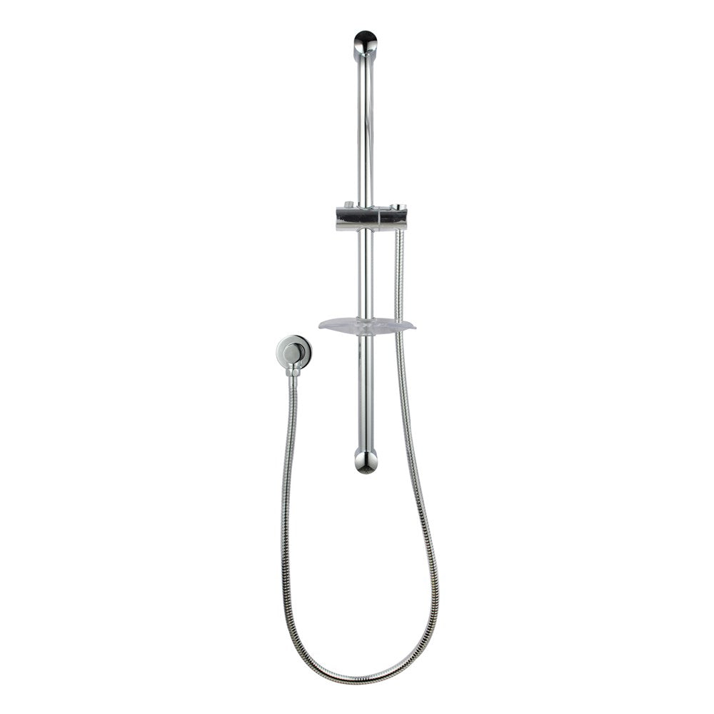 Round Chrome Handheld Shower Set with Soap Dish WITHOUT HANDHELD