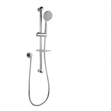 Round Chrome Handheld Shower Set with Soap Dish