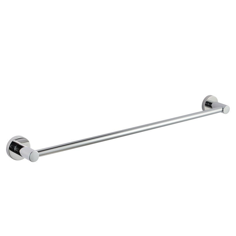 Round Chrome Single Towel Rack Rail 612mm