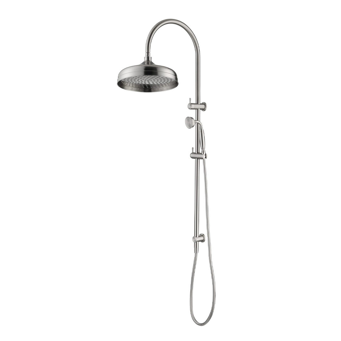 Bella Vista Mica Heritage Twin Shower Brushed Nickel