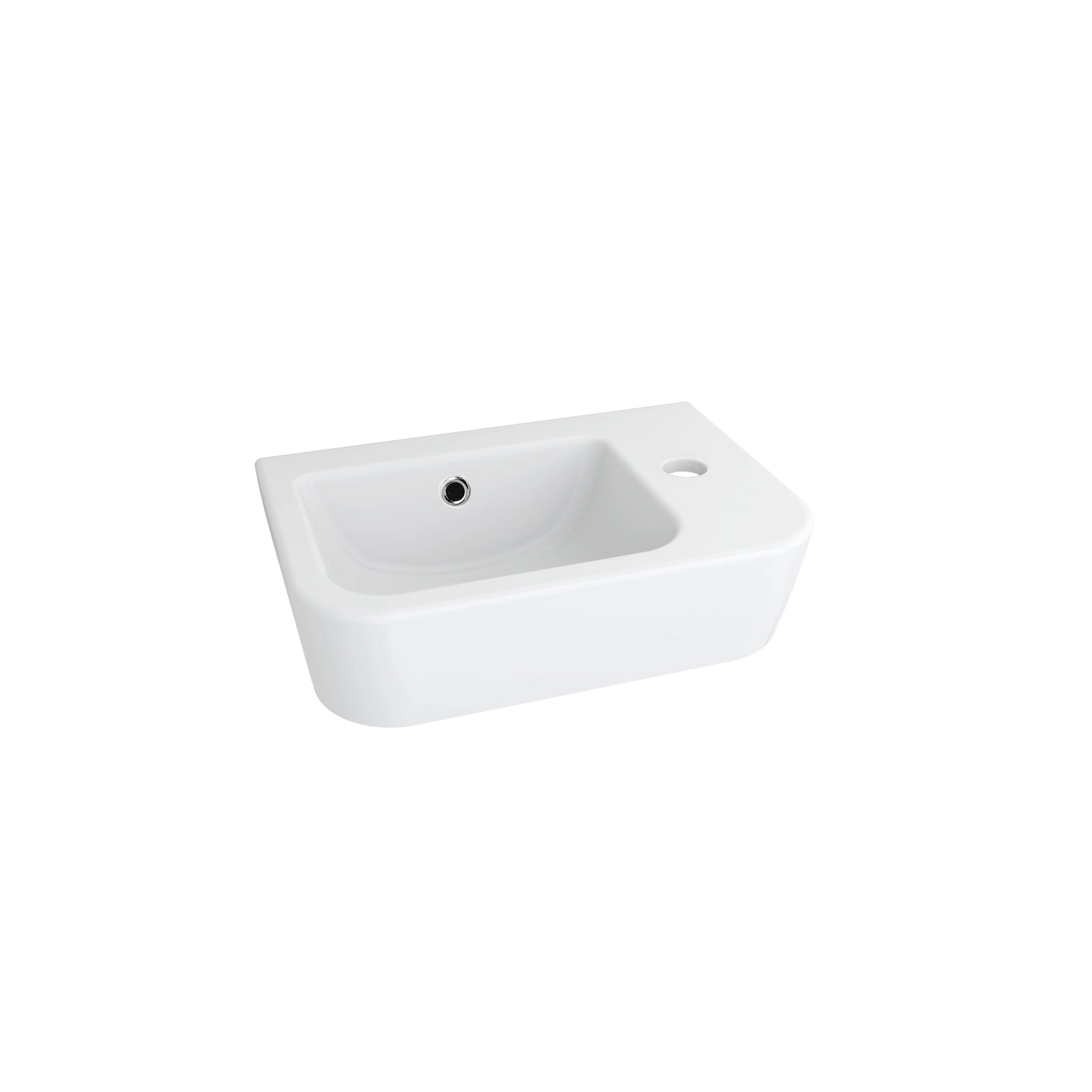 Dublin Compact Wall Hung Basin With Tap Landing