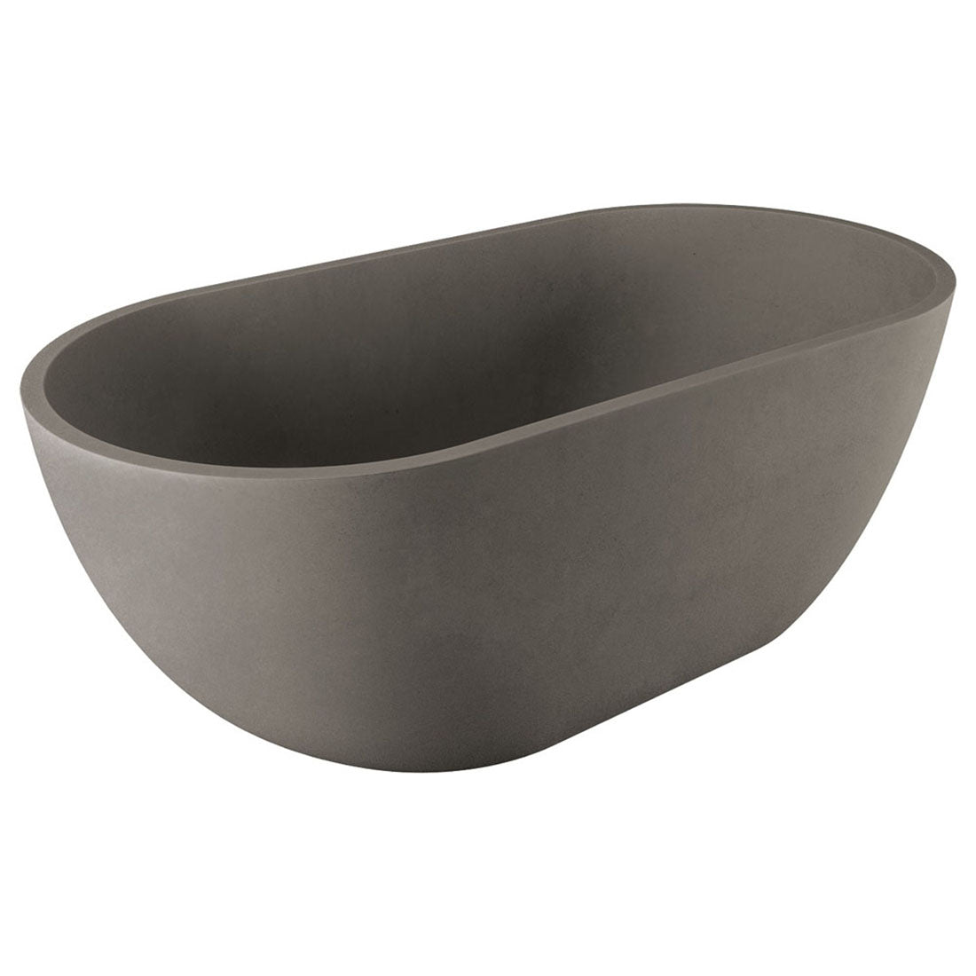 Fienza Jada Concrete Bath, Warm Grey