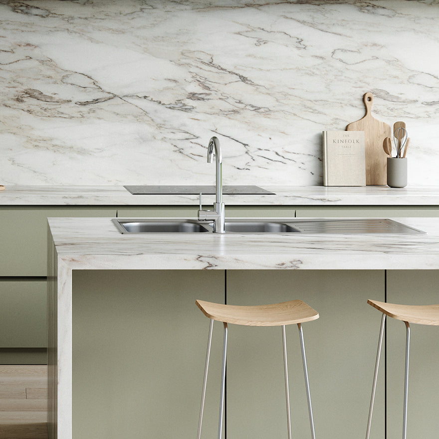 Flinders Double Bowl Topmount Sink With Drainer