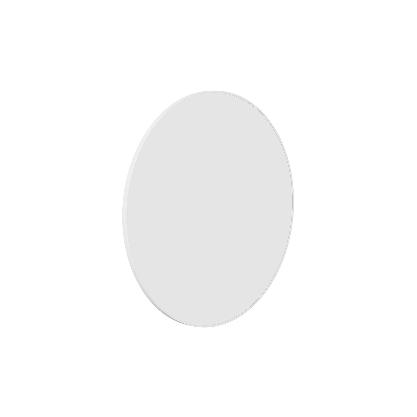 Georgia Round White Framed Mirror - 600mmØ
