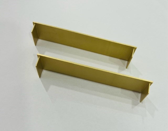 Muses 21mm End Cap Grates Brushed Yellow Gold