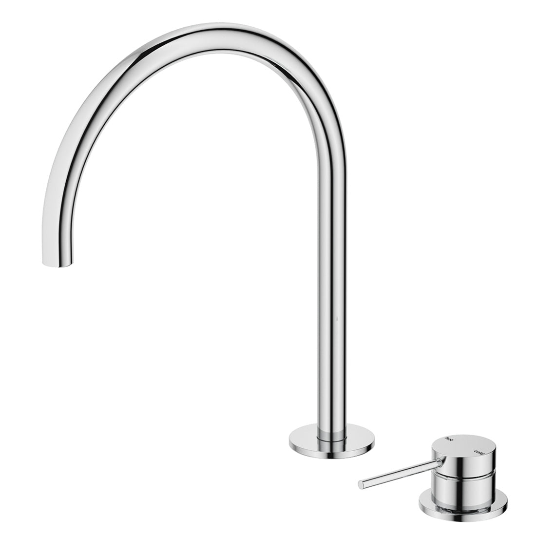 Bella Vista Mica Gooseneck Hob Sink/Basin Mixer Set Chrome