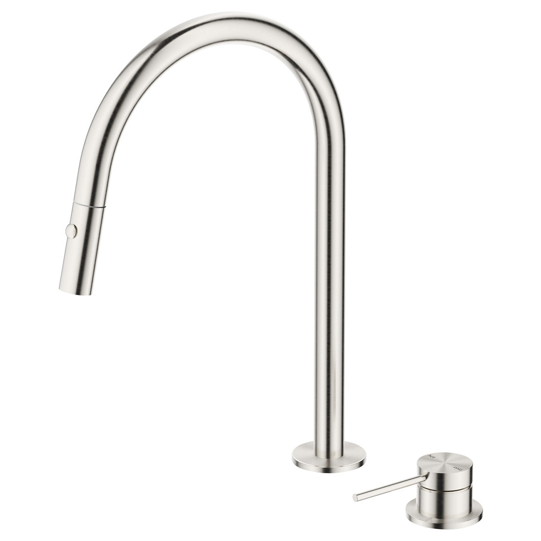 Bella Vista Mica Pull-Out Hob Mixer Set Brushed Nickel