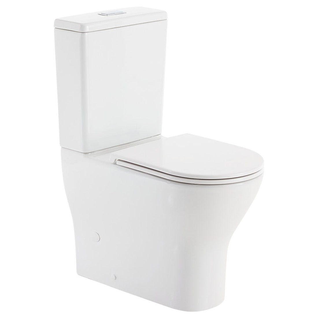 Fienza Tono Tornado Flush Back-to-Wall Toilet Suite, Slim Seat, P-Trap