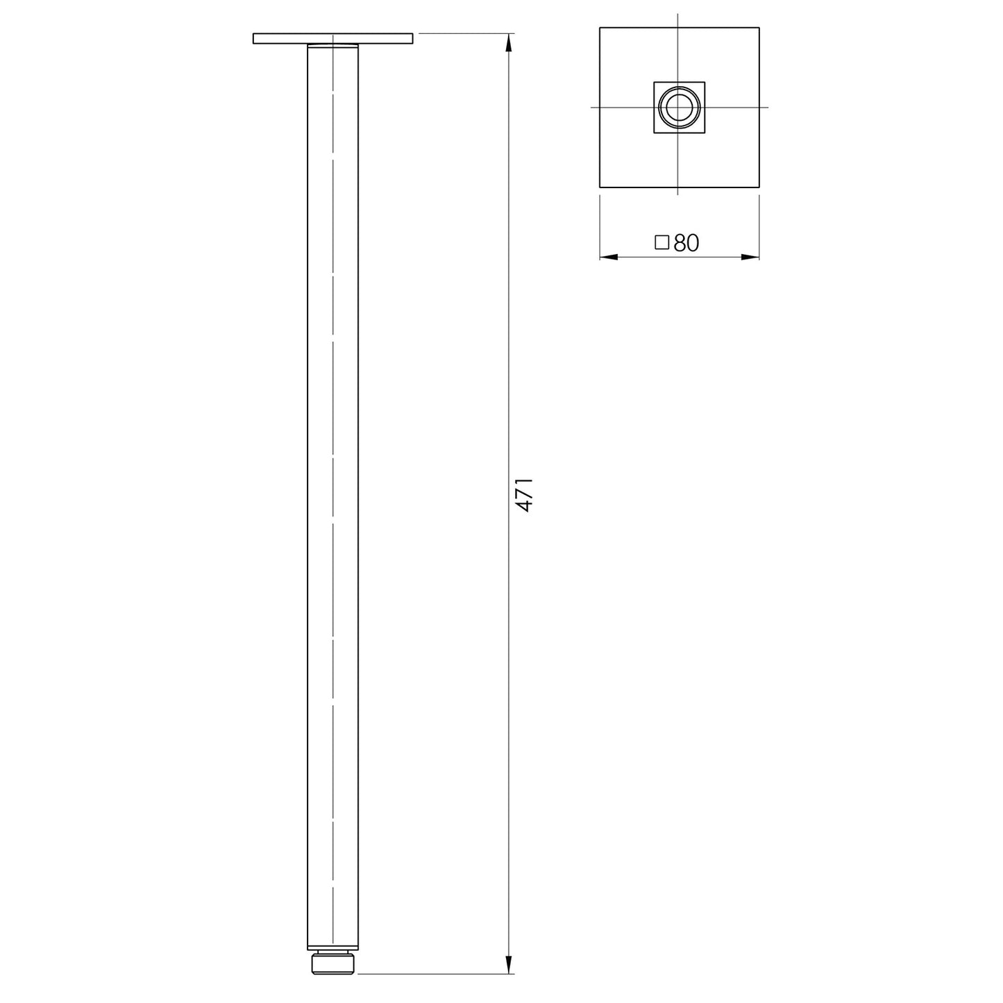 Lexi Ceiling Arm 450mm