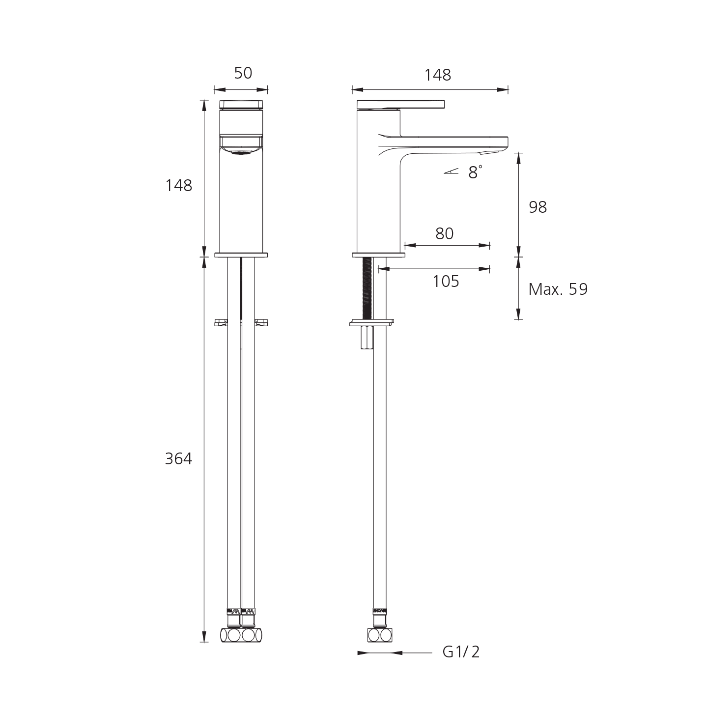 London Chrome Basin Mixer