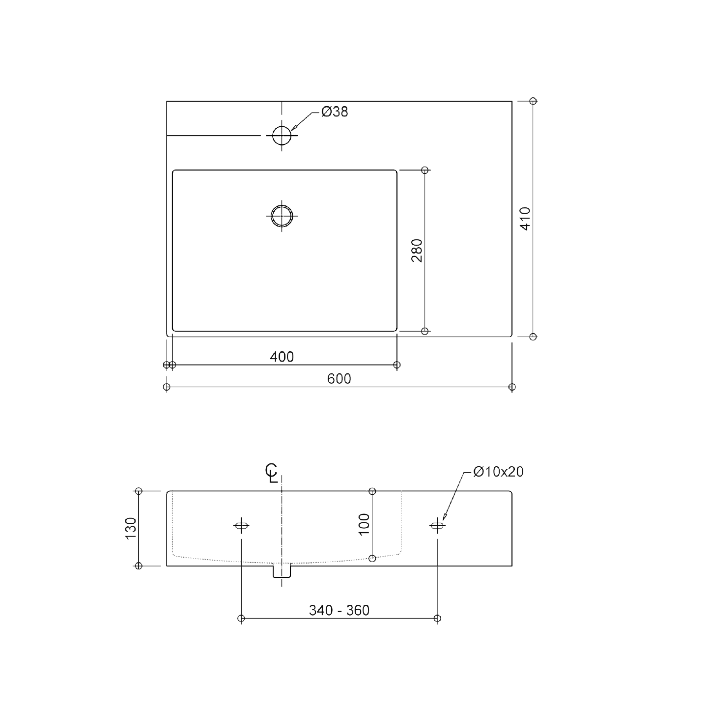 Munich Wall Hung Basin With Shelf