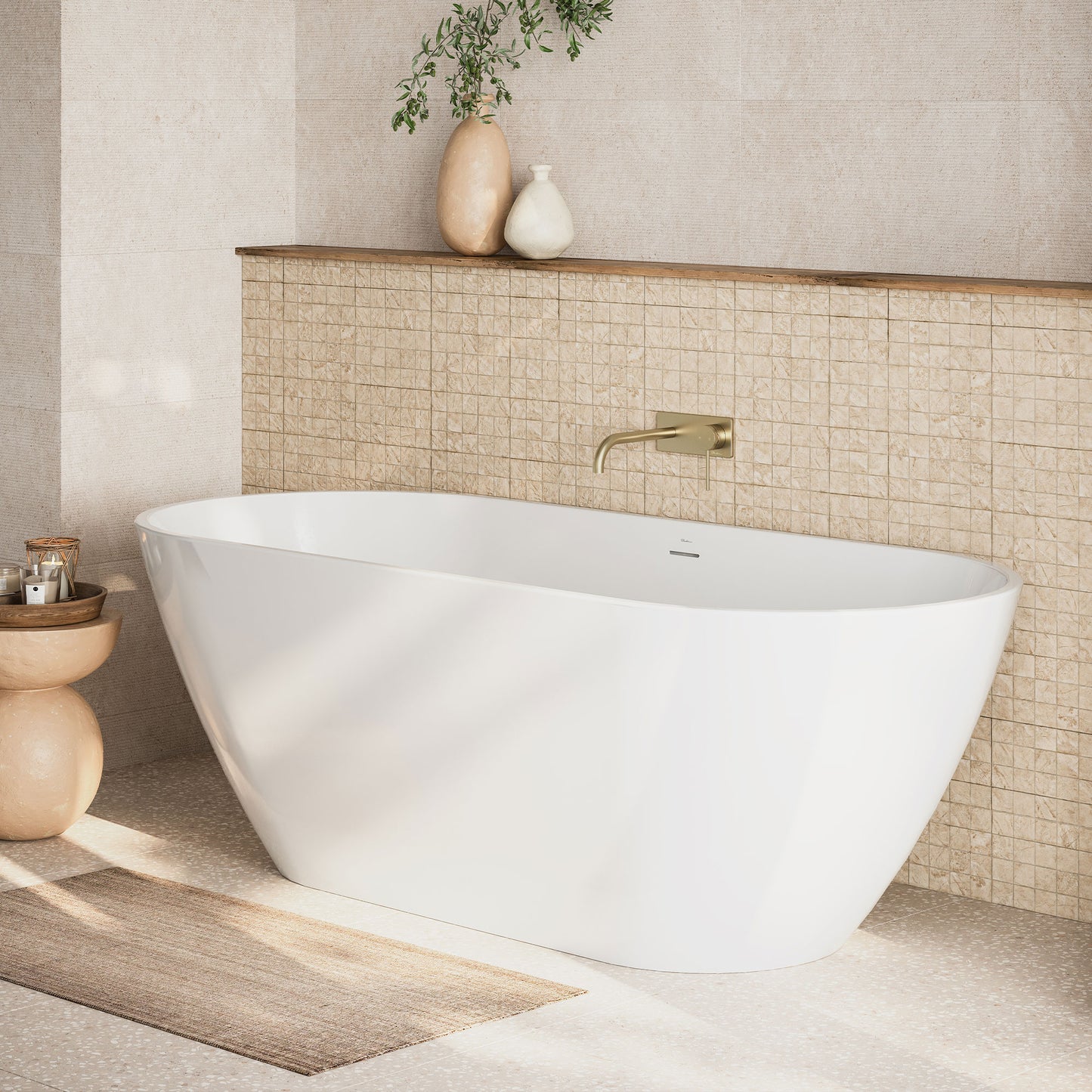 Naples Freestanding Bath With Overflow 1700mm
