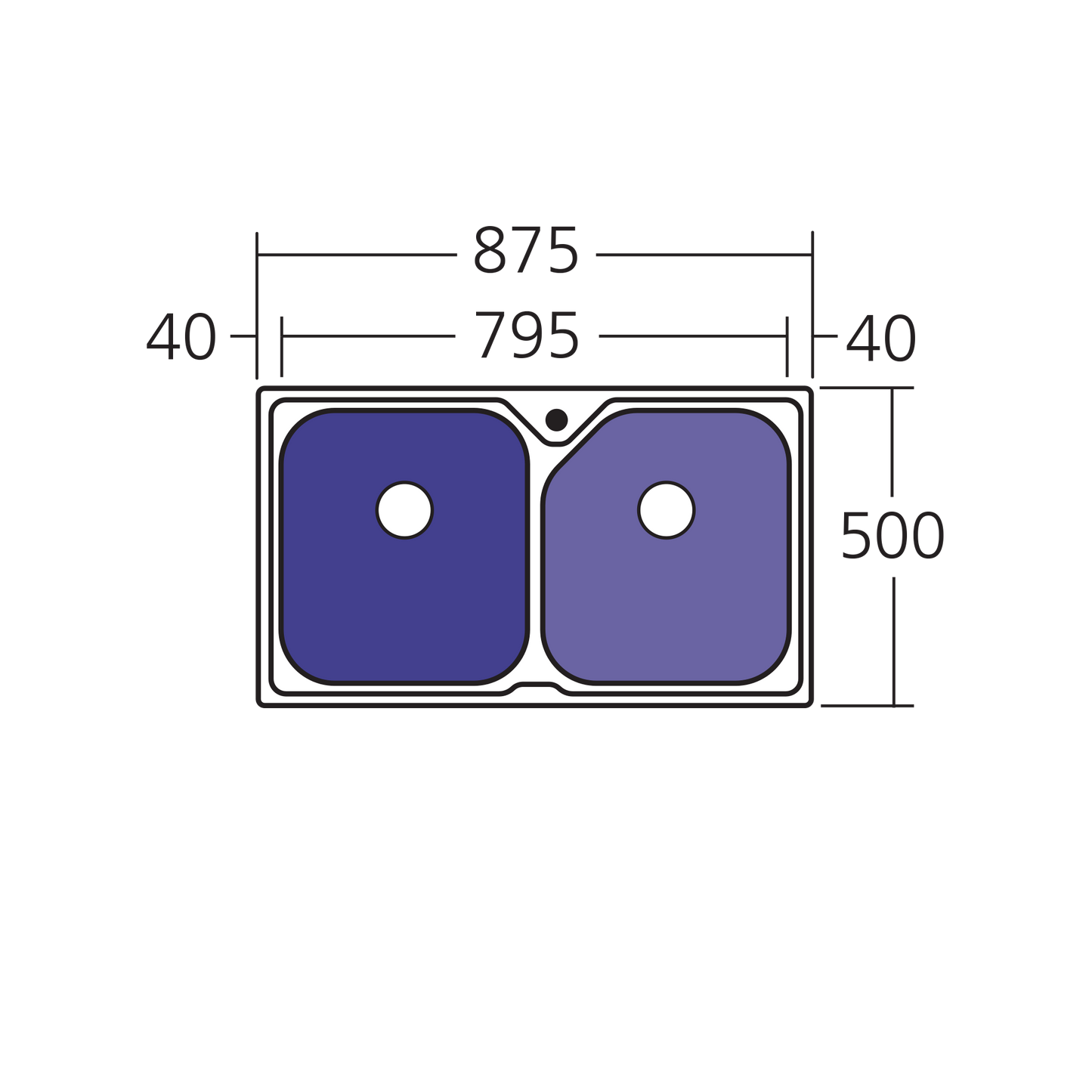 Nu-Petite Double Bowl Topmount Sink